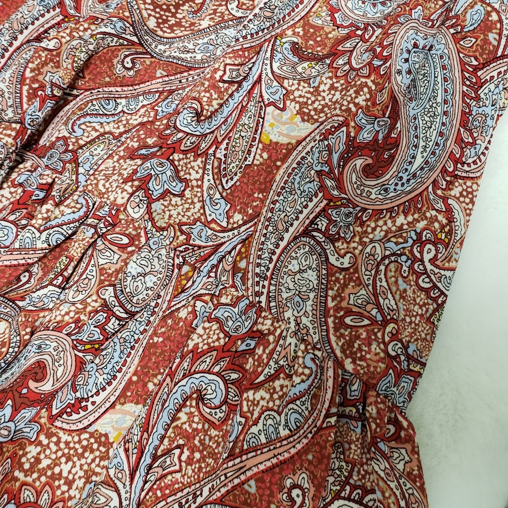 Talbots Split Neck Soft Dress Sprinkle Paisley La… - image 5